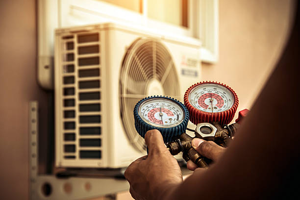 Professional Air Conditioning Service technician working in Brogue, PA